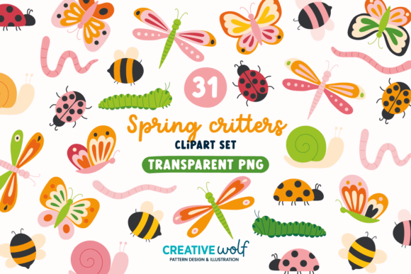 Adorable Spring Critters Clipart Set for Design