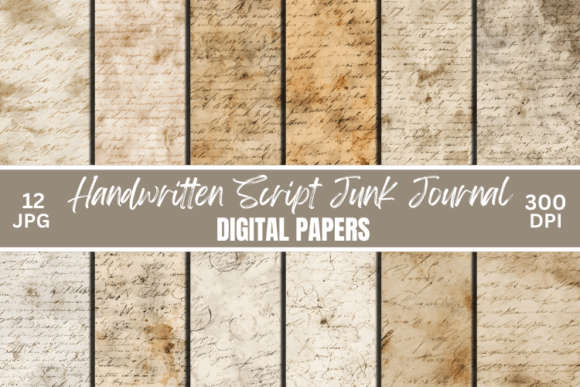 Bringing History to Life with Ephemera Handwritten Script Junk Journal Pages