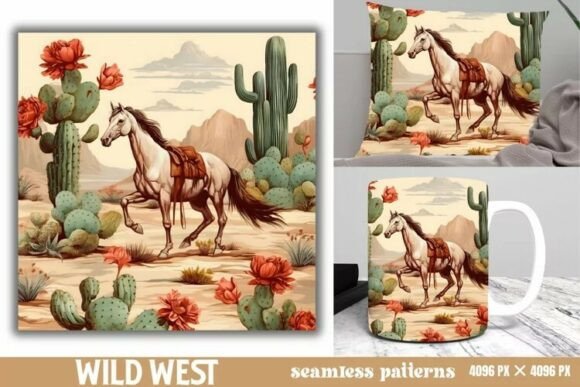 Bringing the Frontier to Life: The Versatility of a Wild West Western Seamless Background
