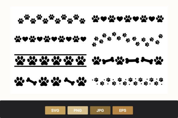 Designing with Character: The Versatility of Paw Print, Heart, and Bone Seamless Borders