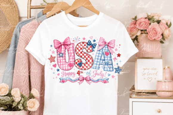 Elevate Your Summer Crafts with USA Happy 4th of July Patriotic Gingham Designs