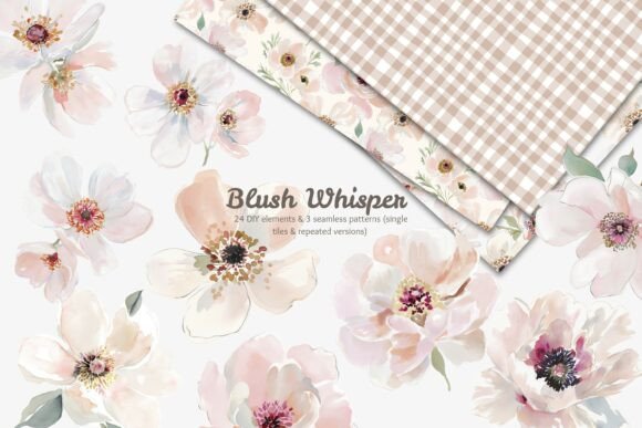 Elevating Design with Blush Floral Clipart Patterns