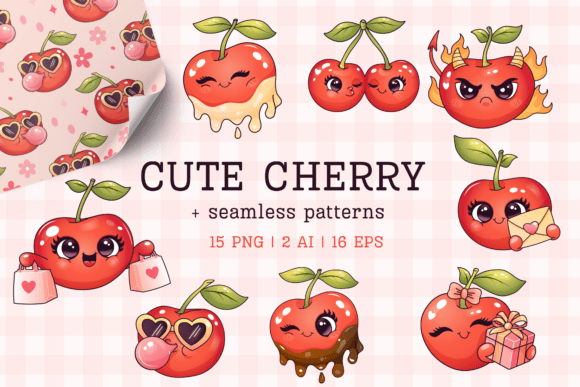 Evaluating Cute Cherry Clipart Patterns for Summer Design Projects