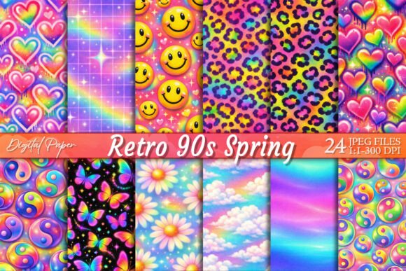 Evaluating Retro 90s Spring Y2K Digital Paper for Modern Creative Projects
