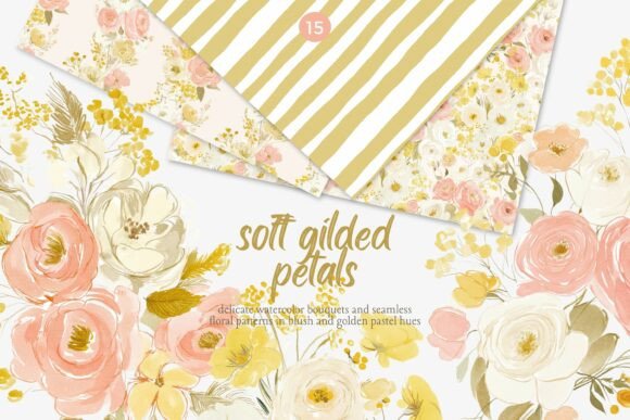 Evaluating Soft Gilded Floral Clipart Patterns for Design Projects