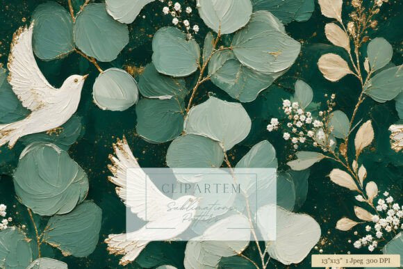 Evaluating the Eucalyptus Dove Teal Gold Pattern for Premium Design Projects