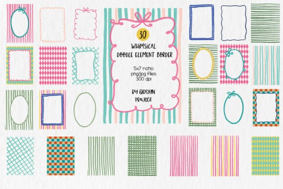 Integrating the Whimsical Doodle Border Frames Set into Your Creative Workflow