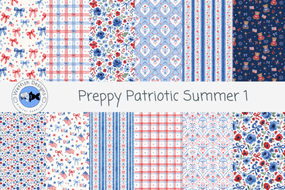 Preppy Patriotic Summer Papers 1: A Creative Guide