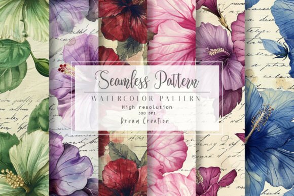 Strategic Applications of Vintage Hibiscus Flower Digital Paper in Modern Branding
