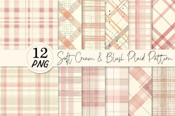 Unlocking Cozy Aesthetics with the Soft Cream Blush Plaid Pattern Bundle